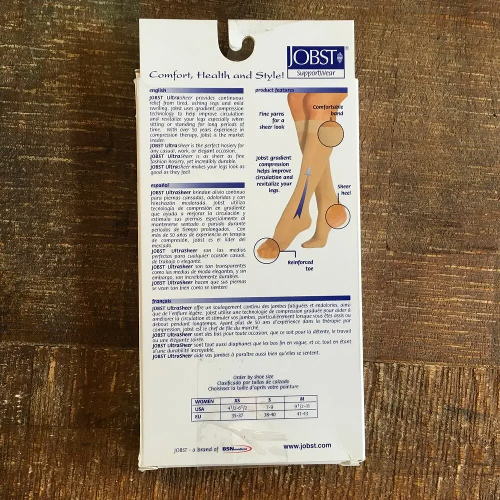 NEW Jobst 8-15 mmHg Mild Compression Ultrasheer Knee High Stockings XS